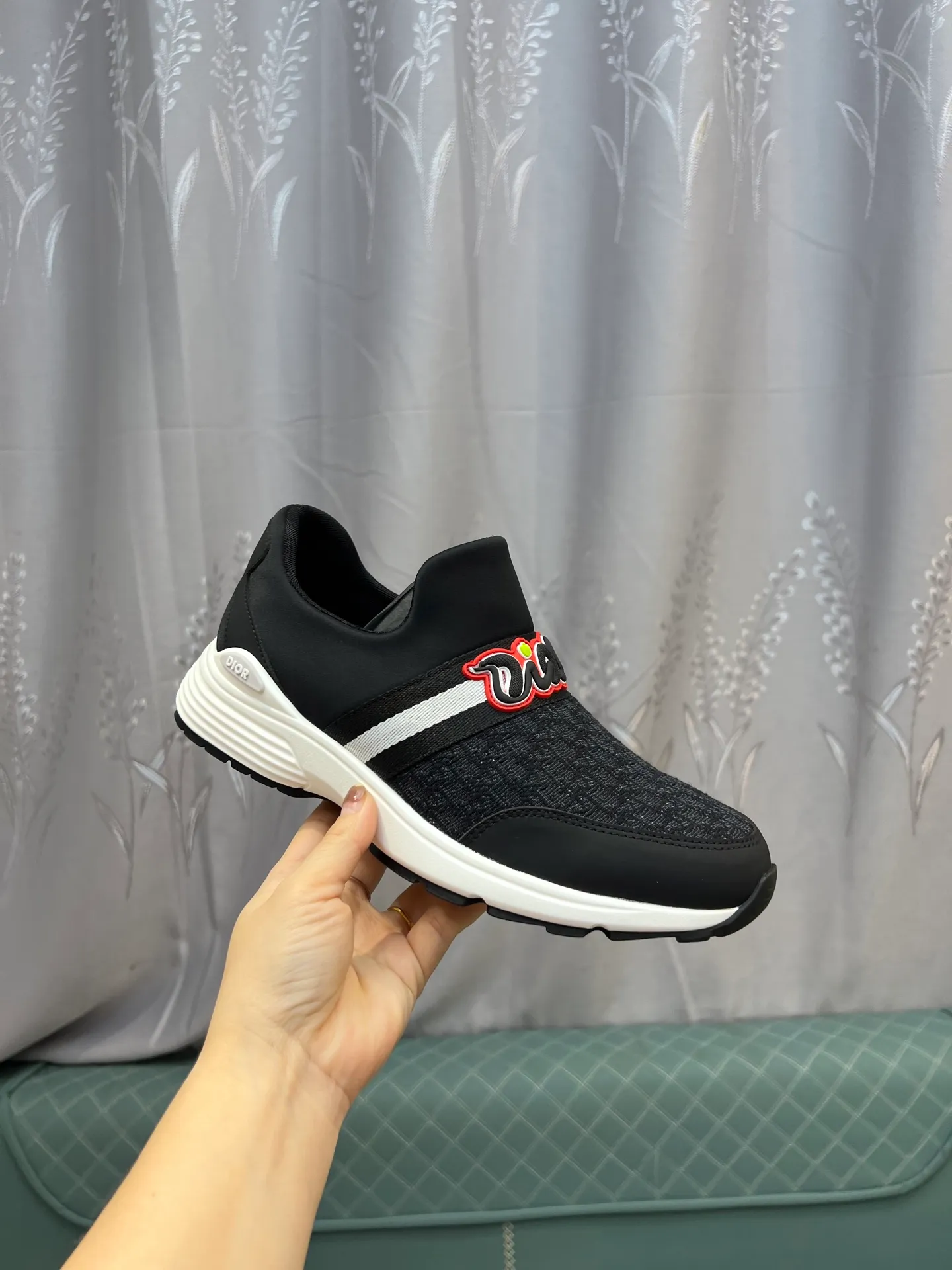 Men's shoes 💰420 [Dior] popular men's shoes, cowhide material splicing, mesh lining, original factory special sole, 38-45 (45 customized, non-refundable)